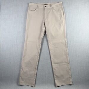 Peter Millar Pants Mens 33x31 Khaki Regular Eb66 Crown Sport Performance Chino